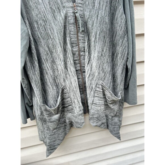 Logo by Lori Goldstein women's L zip Up Tunic cardigan sweater lagenlook Scandi - Picture 4 of 5